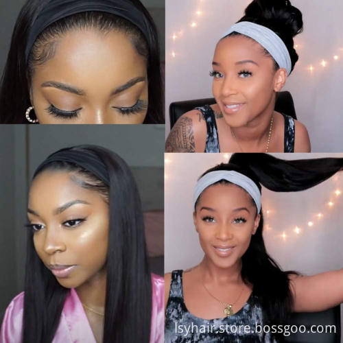 Transparent Lace Wigs Film 8 To 40 Inch Human Virgin Hair Raw Indian Hair Full Lace Wig